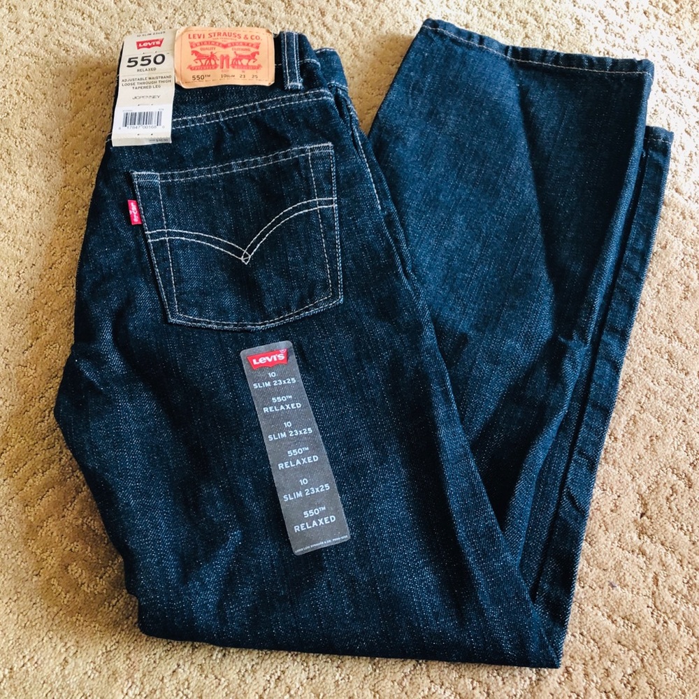 Levis 550 Boys slim fit denim S 23x 25 NWT